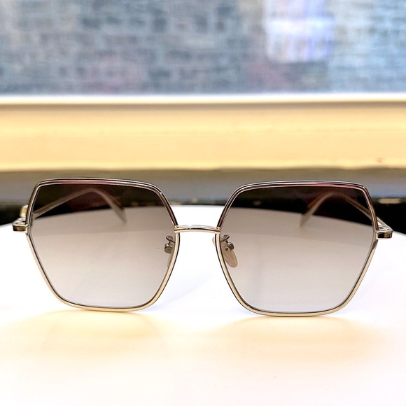 🌺ALEXANDER MCQUEEN🌸 AM0226SK 002 Gold Sunglasses - Picture 7 of 15